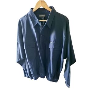Members Only Dead Stock Navy Blue Pullover Jacket Shirt New With Tags Size 1X
